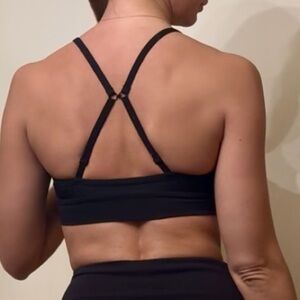 Lorna Jane Black Mesh Detail Bra